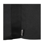 Borsa da viaggio impermeabile in tela riciclata con tasca frontale 40L color nero vista dettaglio 1