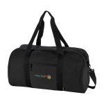 Borsa da viaggio impermeabile in tela riciclata con tasca frontale 40L color nero