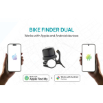 Campanello localizzatore per bici compatibile Apple e Android IPX5 color nero settima vista
