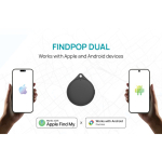 Localizzatore ecologico con Bluetooth, avviso di smarrimento e suono 100 dB color nero quarta vista