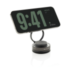 Supporto magnetico universale a 360° ideale per smartphone e vivavoce color nero seconda vista