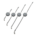 Cavo retrattile 2 in 1 in alluminio riciclato per ricarica e dati 240W color nero seconda vista