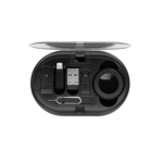 Kit ecologico di cavi di ricarica retrattili con più uscite 60W color nero settima vista