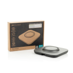 Base di ricarica wireless magnetica 25W con cavo USB-C color grigio seconda vista con scatola