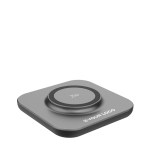 Base di ricarica wireless magnetica 25W con cavo USB-C color grigio vista area di stampa