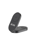 Caricatore ecologico pieghevole 3 in 1 compatto con ingresso USB-C 25W color grigio vista area di stampa