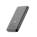 Batteria esterna con cavo retrattile e indicatore di carica 10.000 mAh color nero settima vista