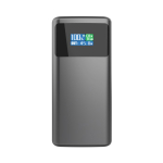Power bank con indicatore di carica e cavo retrattile 45W 10.000 mAh color grigio quarta vista