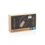 Power bank con indicatore di carica e cavo retrattile 45W 10.000 mAh color grigio vista con scatola