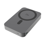 Power bank magnetico e wireless da 25W con USB-C 10.000 mAh color grigio quarta vista