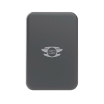 Power bank magnetico e wireless da 25W con USB-C 10.000 mAh color grigio vista con logo