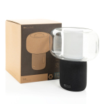 Lampada ecologica con altoparlante portatile e BT 5.3 10W 2.000 mAh color nero vista con scatola