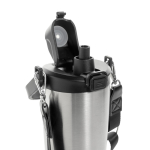 Borraccia termica in acciaio inox riciclato con cordino 600 ml color argento sesta vista