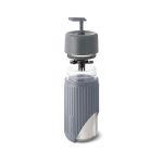 Bicchiere termico da viaggio in vetro con custodia in silicone Black & Blum 340 ml color grigio terza vista