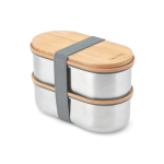 Set di lunch box ermetiche con coperchio-tagliere Black & Blum 1L color grigio