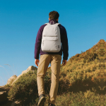 Zaino convertibile antifurto con zip, capacità 22 L, 16” color grigio