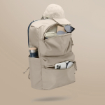 Zaino convertibile antifurto con zip, capacità 22 L, 16” color grigio