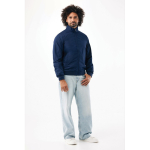 Giacca urbana unisex medium fit con zip e fodera 95 g/m² Iqoniq Odin color blu mare vista con modello
