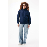 Giacca urbana unisex medium fit con zip e fodera 95 g/m² Iqoniq Odin color blu mare quinta vista con modello