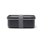 Lunch box in acciaio inox riciclato con fascia elastica 750ml color nero