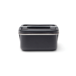 Lunch box in acciaio inox riciclato con fascia elastica 750ml color nero terza vista