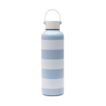Borraccia termica antigoccia con design da spiaggia e manico 600ml color azzurro