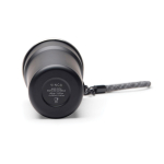 Bicchiere da viaggio in acciaio inox riciclato con tazze interne 450ml color nero quinta vista