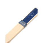 Ventaglio portatile in bambù con messaggio “Out of the office” color blu mare terza vista