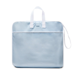 Sedia da spiaggia portatile pieghevole in poliestere con 6 posizioni di schienale color azzurro