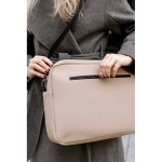 Zaino convertibile 2 in 1 in poliestere riciclato per laptop 15” color avorio