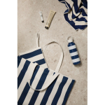 Borsa da spiaggia in cotone riciclato con tracolle e manici 390 g/m² color blu mare