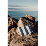 Borsa organizer in cotone riciclato con zip e manico 390 g/m² color blu mare vista ambiente