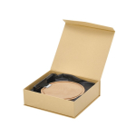 Targa trofeo rotonda in legno con base in vetro nero quarta vista