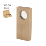 Targa trofeo ottagonale in legno e cristallo per riconoscimenti