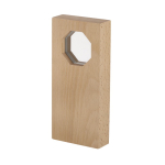 Targa trofeo ottagonale in legno e cristallo per riconoscimenti seconda vista