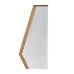 Targa trofeo con base in legno e frontale in alluminio riciclato color naturale prima vista