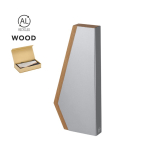 Targa trofeo con base in legno e frontale in alluminio riciclato