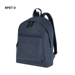 Zaino in poliestere riciclato con tasca frontale e design mélange