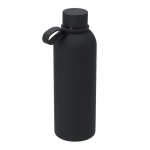 Bottiglia in acciaio inox con manico in silicone 750ml color nero prima vista