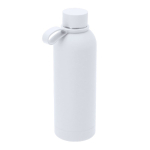 Bottiglia in acciaio inox con manico in silicone 750ml color bianco prima vista