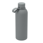 Bottiglia in acciaio inox con manico in silicone 750ml color grigio prima vista