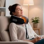 Cuscino massaggiante portatile regolabile per il collo quarta vista