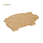 Tagliere da cucina in bambù con design a maialino e foro per appendere