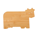 Tagliere da cucina in bambù dal design compatto a forma di mucca color naturale prima vista