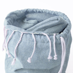 Zaino a coulisse con pareo pieghevole in cotone riciclato 170 g/m² quinta vista