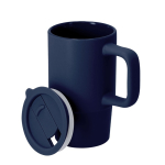 Tazza da asporto in ceramica con coperchio scorrevole e finitura opaca 430ml terza vista