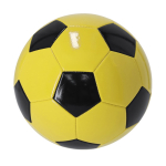 Pallone da calcio in pelle sintetica bicolore con pentagoni, misura 5 color giallo prima vista