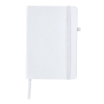 Taccuino A5 con copertina in pelle sintetica e chiusura elastica, pagine a righe color bianco prima vista