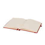 Taccuino A5 con copertina in pelle sintetica e chiusura elastica, pagine a righe terza vista