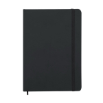 Taccuino A5 in similpelle con copertina rigida e pagine a punti color nero prima vista